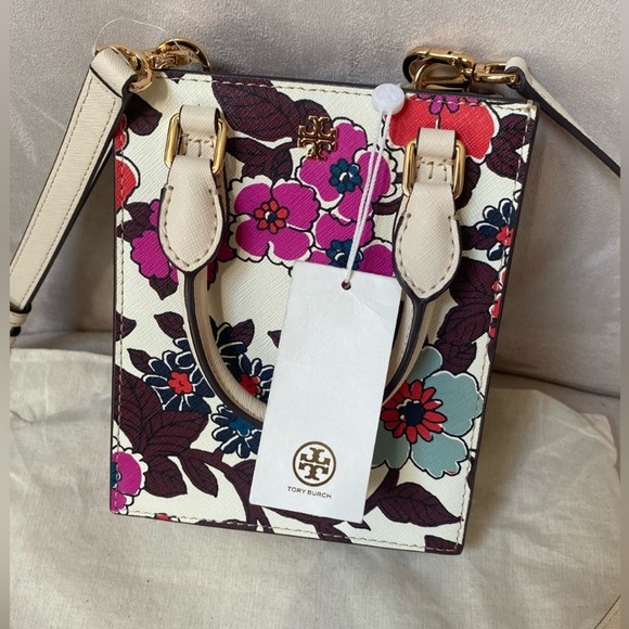 🌸NEW TORY BURCH EMERSON PRINTED MINI SHOPPER TOTE🌸 - Picture 1 of 16